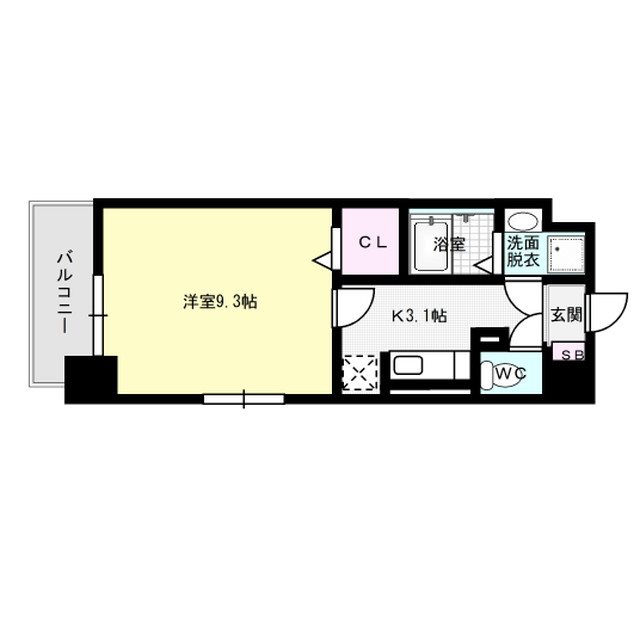 パルトネール板付 605号室 間取り