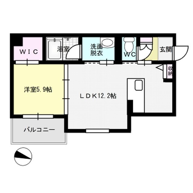 シャーメゾンふぢ 301号室 間取り