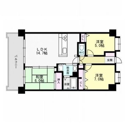 クリオジーテ藤崎 間取り