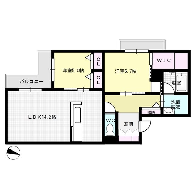 シャーメゾンふぢ 302号室 間取り
