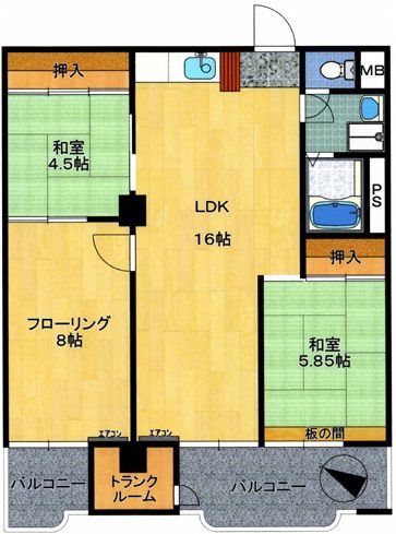 福岡リバーキャッスル 間取り