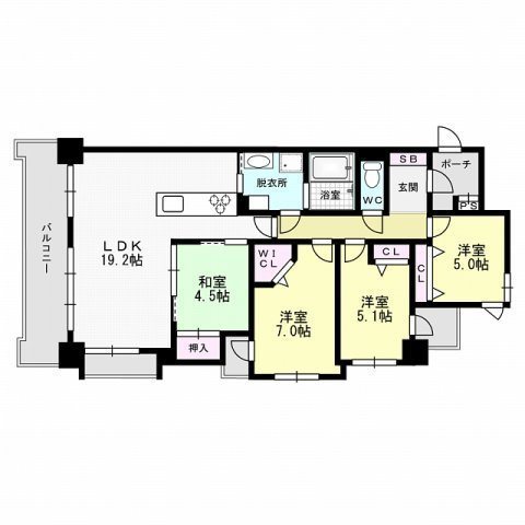間取り クリオジーテ藤崎 間取り図