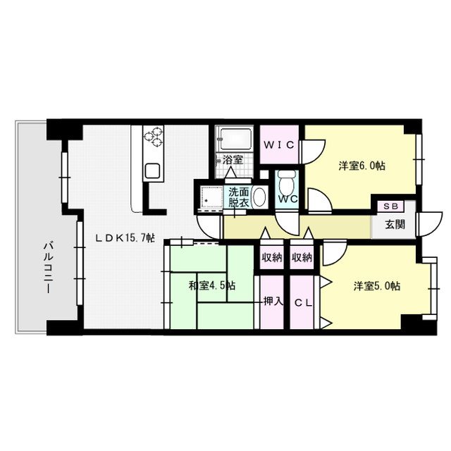 オーデブラン博多南 503号室 間取り