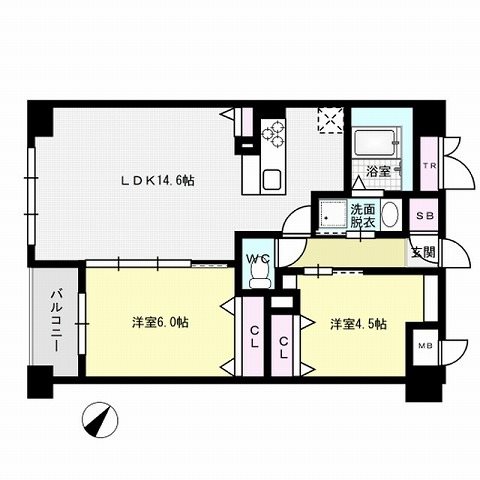 ＡＰエルテージ地行【Aタイプ】 間取り