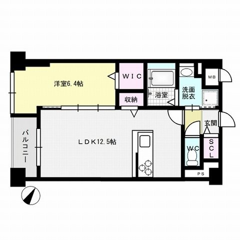 ＡＰエルテージ地行【B・Ⅰタイプ】 間取り