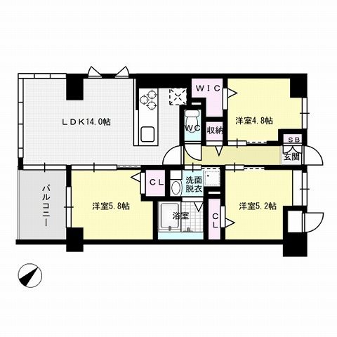 ＡＰエルテージ地行【D・Ⅰタイプ】 間取り
