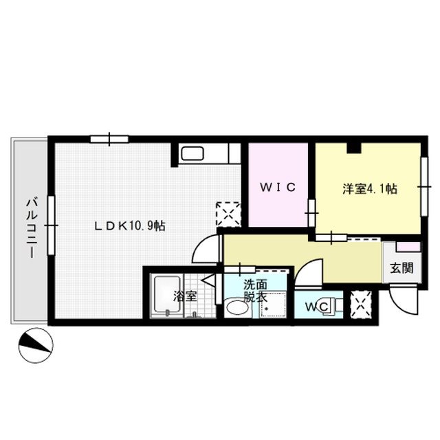 Le Lien 和 205号室 間取り