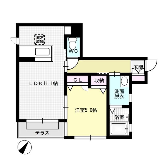ロイヤルオークⅠ 101号室 間取り