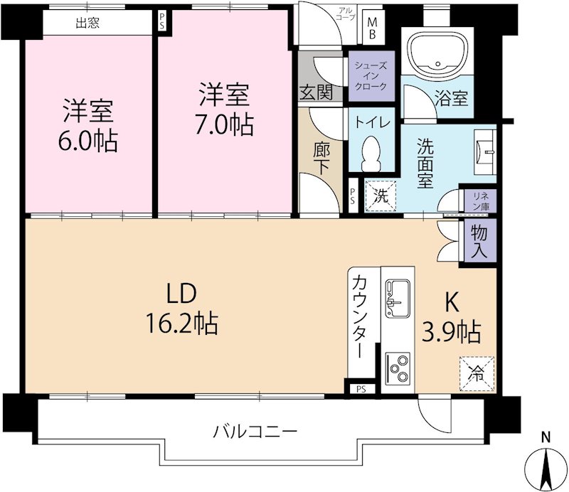 パークハウス警固フォレスト 間取り