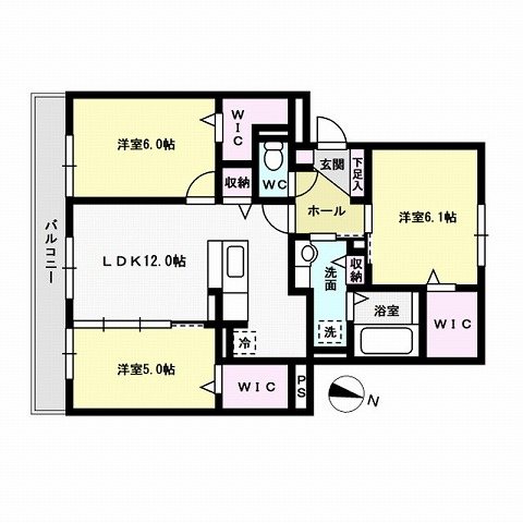 Ott's南片江 A棟 間取り