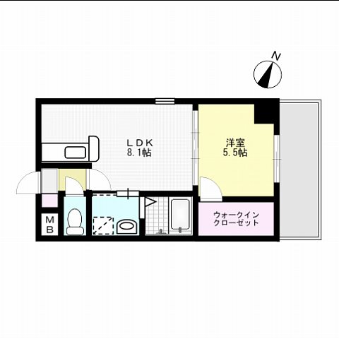 ベルパークⅡ 601号室 間取り