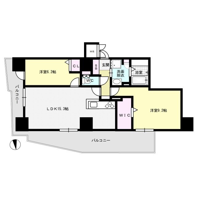 アムシュトラーセ 401号室 間取り