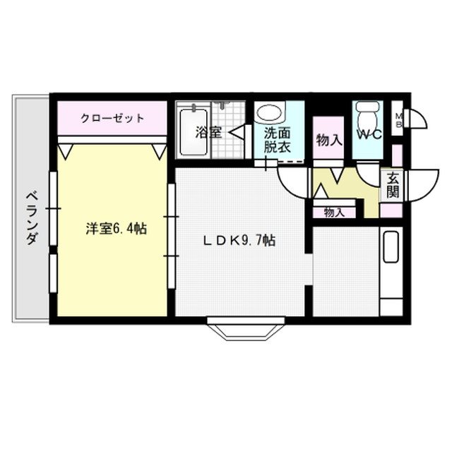 ラシュレコート 403号室 間取り
