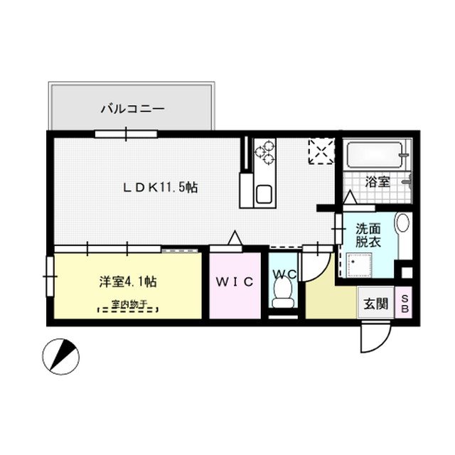 D-room東那珂 302号室 間取り