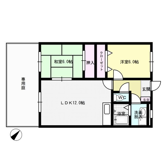 ノーブルコート21 103号室 間取り