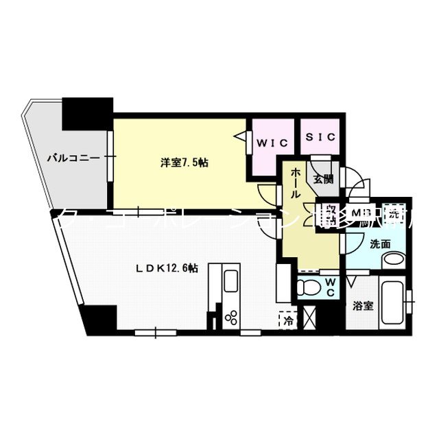 コンソラトゥール博多 間取り