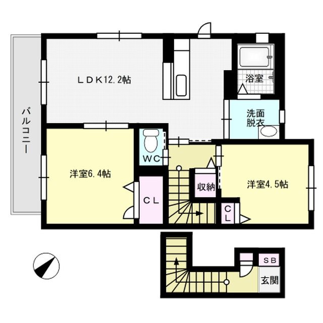 サリジエ下大利 202号室 間取り