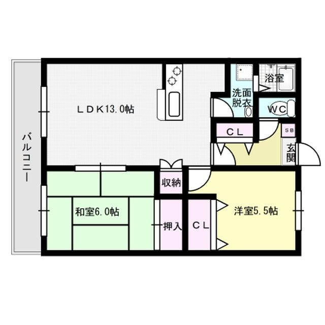 リーセント春町 705号室 間取り