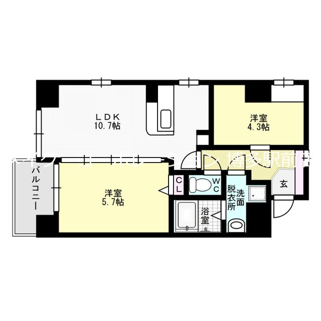 エトゥール博多駅前 間取り