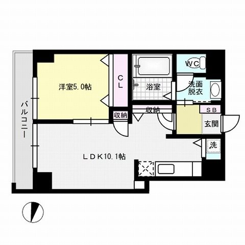 E・Maison Nishijin【旧八和ビル】 間取り