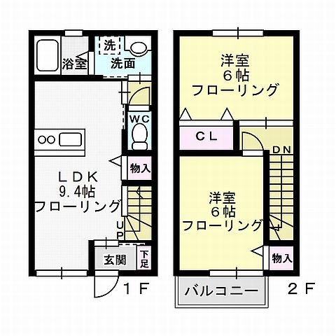アリウス春日 102号室 間取り