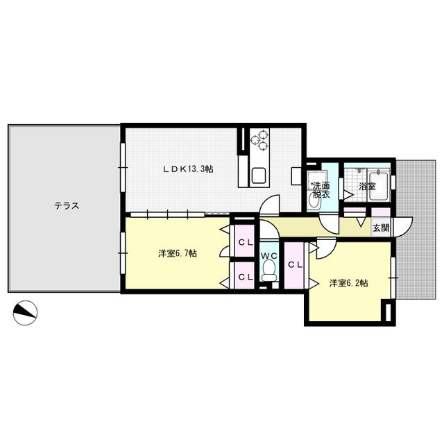 ディナスティⅦ 102号室 間取り