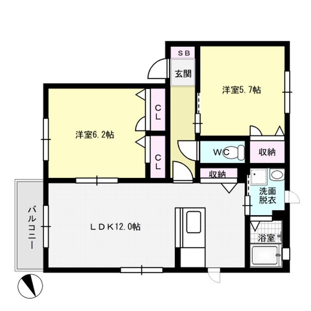 イリスⅠ 202号室 間取り