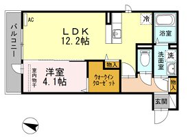 D-room空港南 202号室 間取り