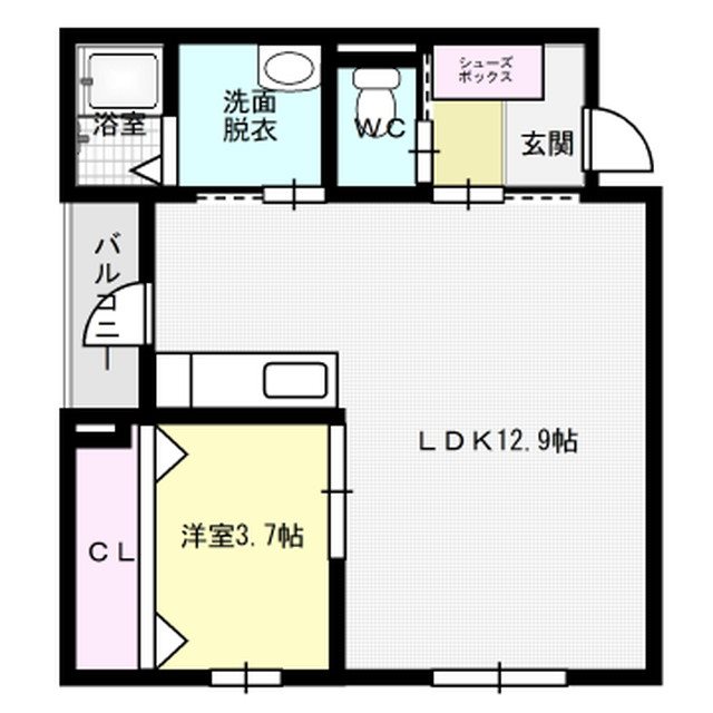 Wウィステリア博多 201号室 間取り