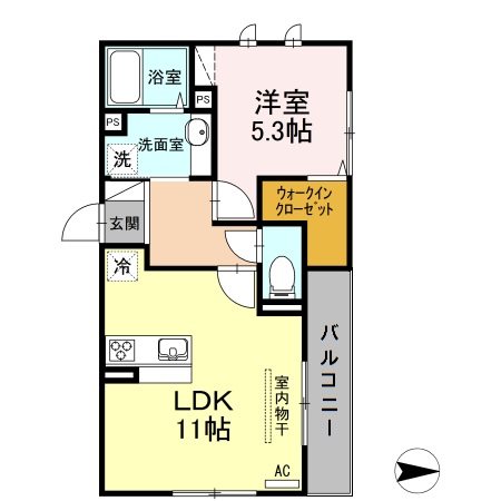 D-room西新7丁目 間取り