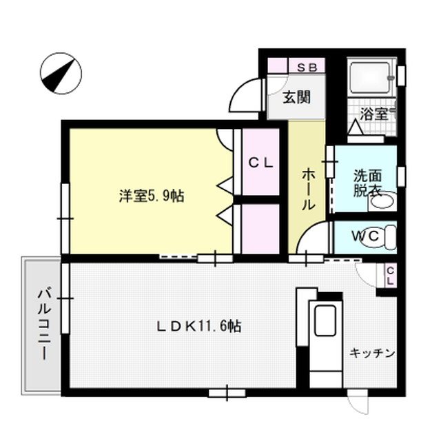 オレンジ・コート 202号室 間取り