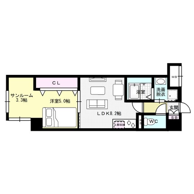 エルグランド春日 105号室 間取り