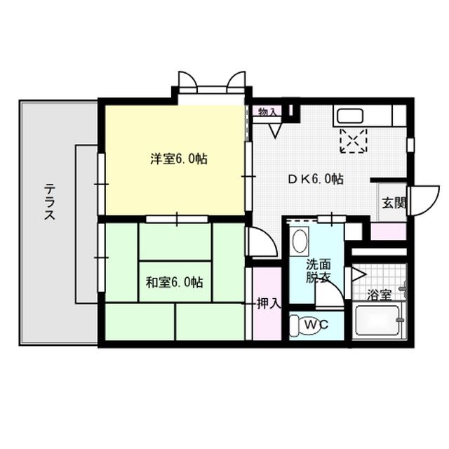 ミニヨン98 101号室 間取り
