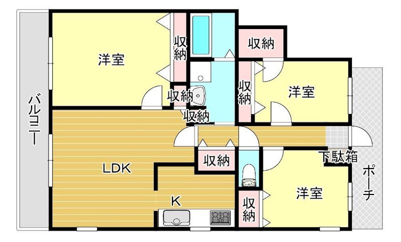 スパシオ・コモド平尾 間取り