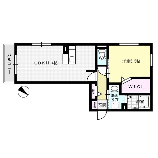 ソフィーユ・メゾン南福岡 203号室 間取り