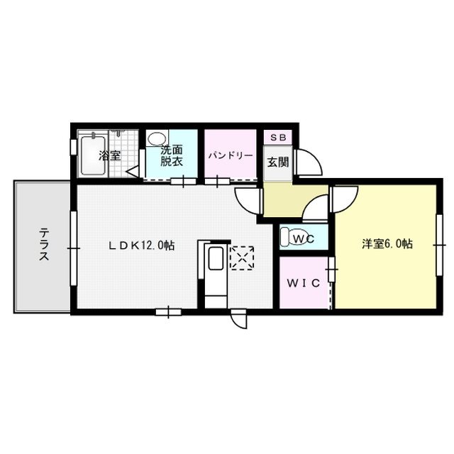 ルシェルブルー大城ⅡB棟  間取り図