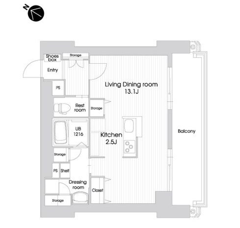 ラクレイス西新レジデンシャルタワー 間取り図