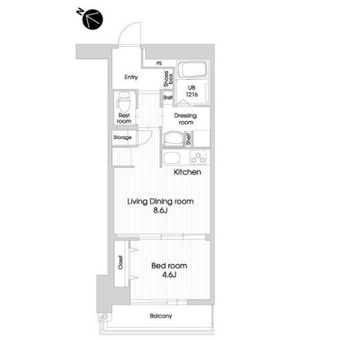 ラクレイス西新レジデンシャルタワー 間取り図