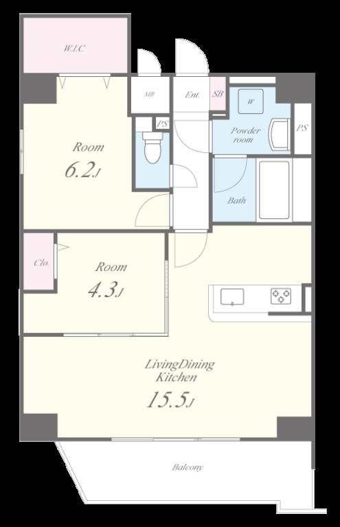 ドゥバーグ渡辺通 間取り