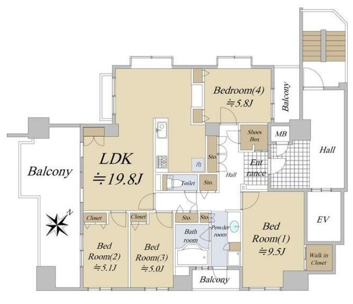 フリーディア平尾山荘通プレミアム 間取り図