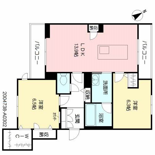 Sha Maiosn Nishiki 302号室 間取り