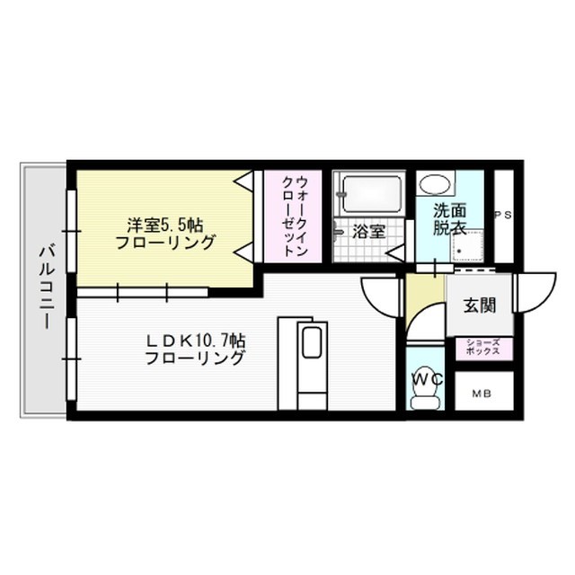 シャルマンビオス 205号室 間取り