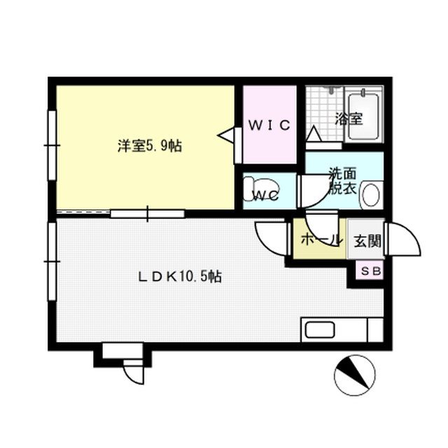 ドアーズ南福岡A棟 101号室 間取り
