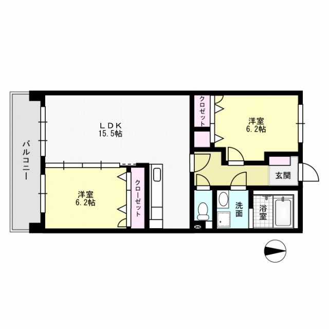 間取り メルベーユ・大野城 間取り図