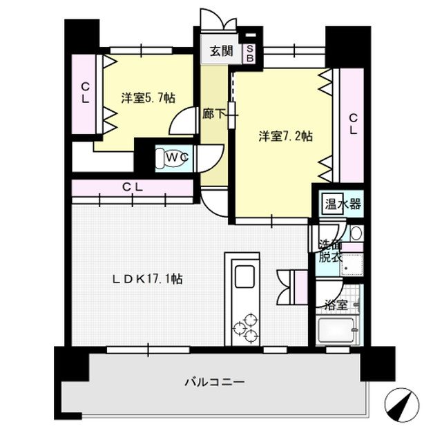 レジデンツァ大橋 間取り