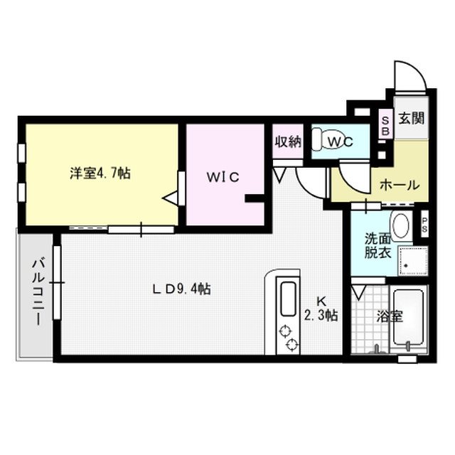 ヴェルカーサ大橋 103号室 間取り