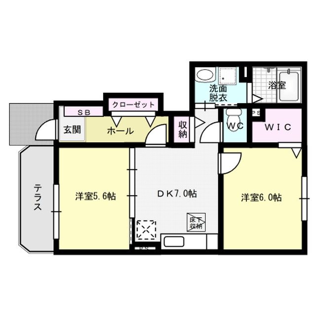 サンリットパーク春日 102号室 間取り