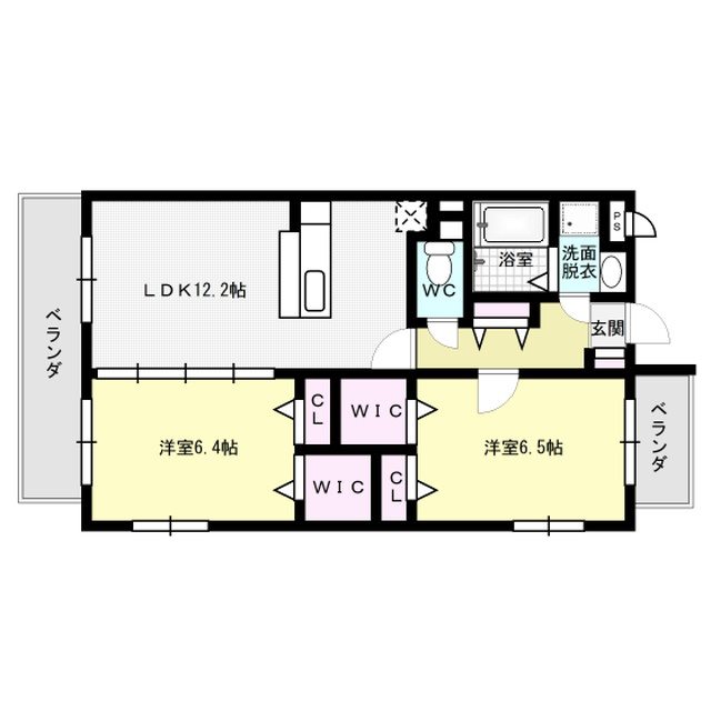 ルナコート博多南 201号室 間取り