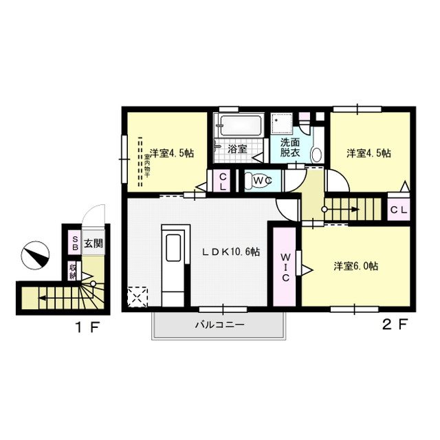 パークハイツ 202号室 間取り