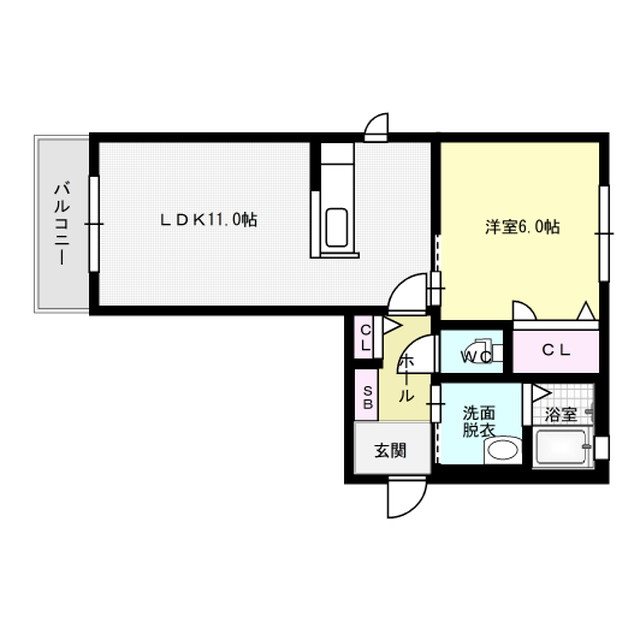 ジュネスFuji A棟 間取り図